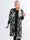 Rosa Camo - Elastisk plus size cardigan med print