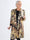 Rosa Gold Flower - Elastisk plus size cardigan med print