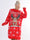 Rudolf - Plus size julestrikkjole med rudolf motiv