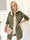 Samara - Armygrøn bomulds skjorte i militærlook