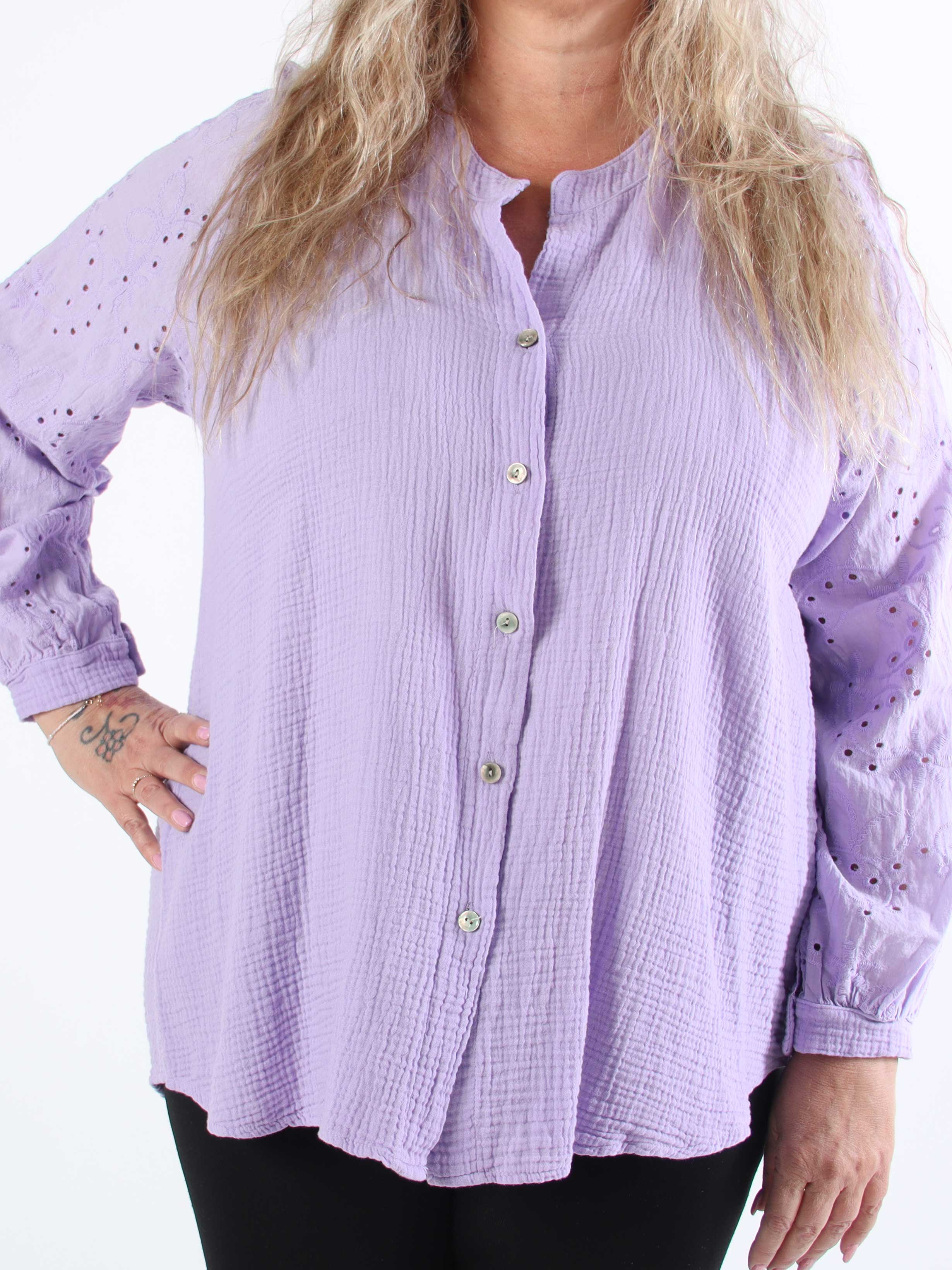 Sandrini - Blød bomuldsskjorte i plus size