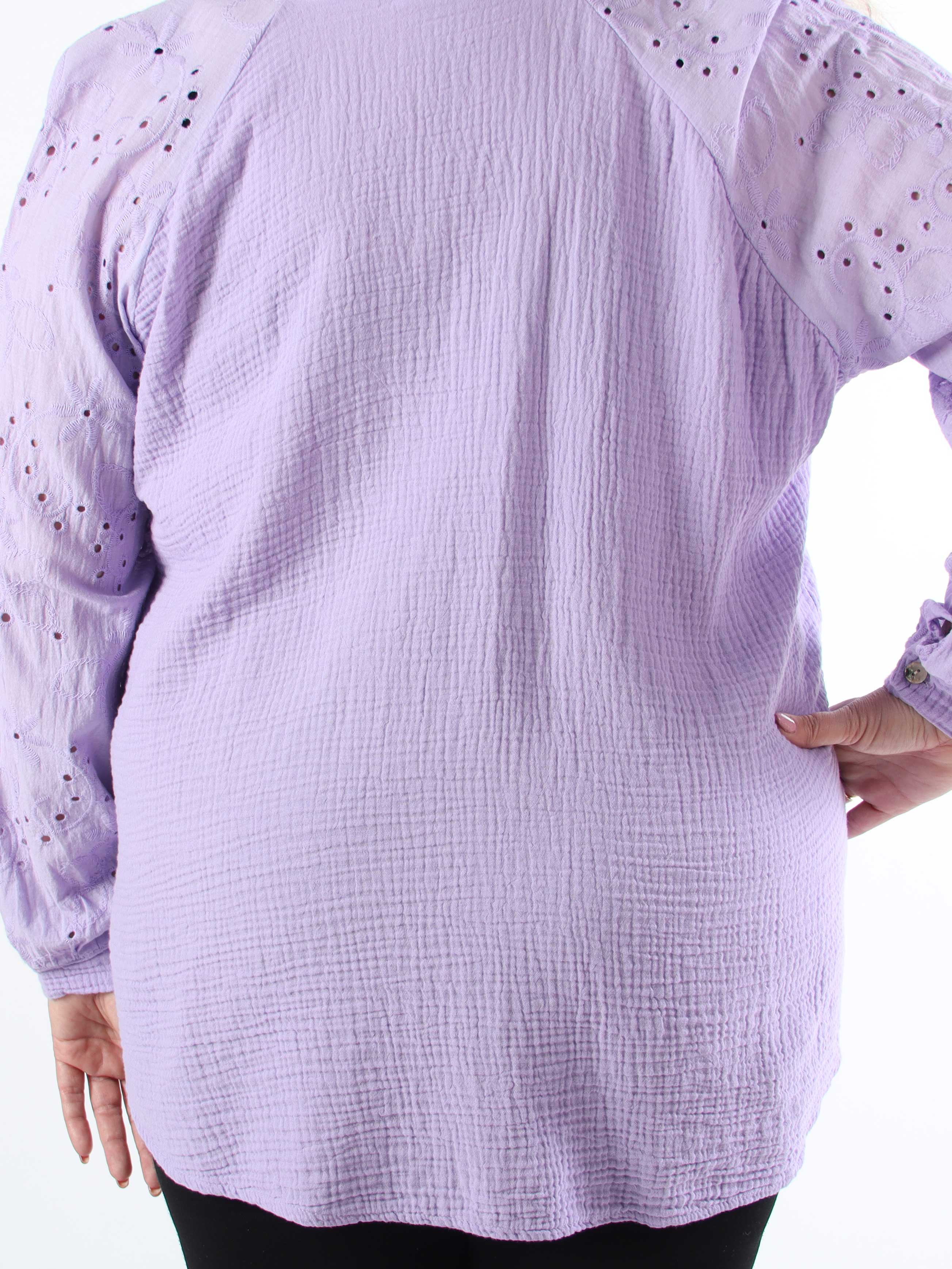 Sandrini - Blød bomuldsskjorte i plus size