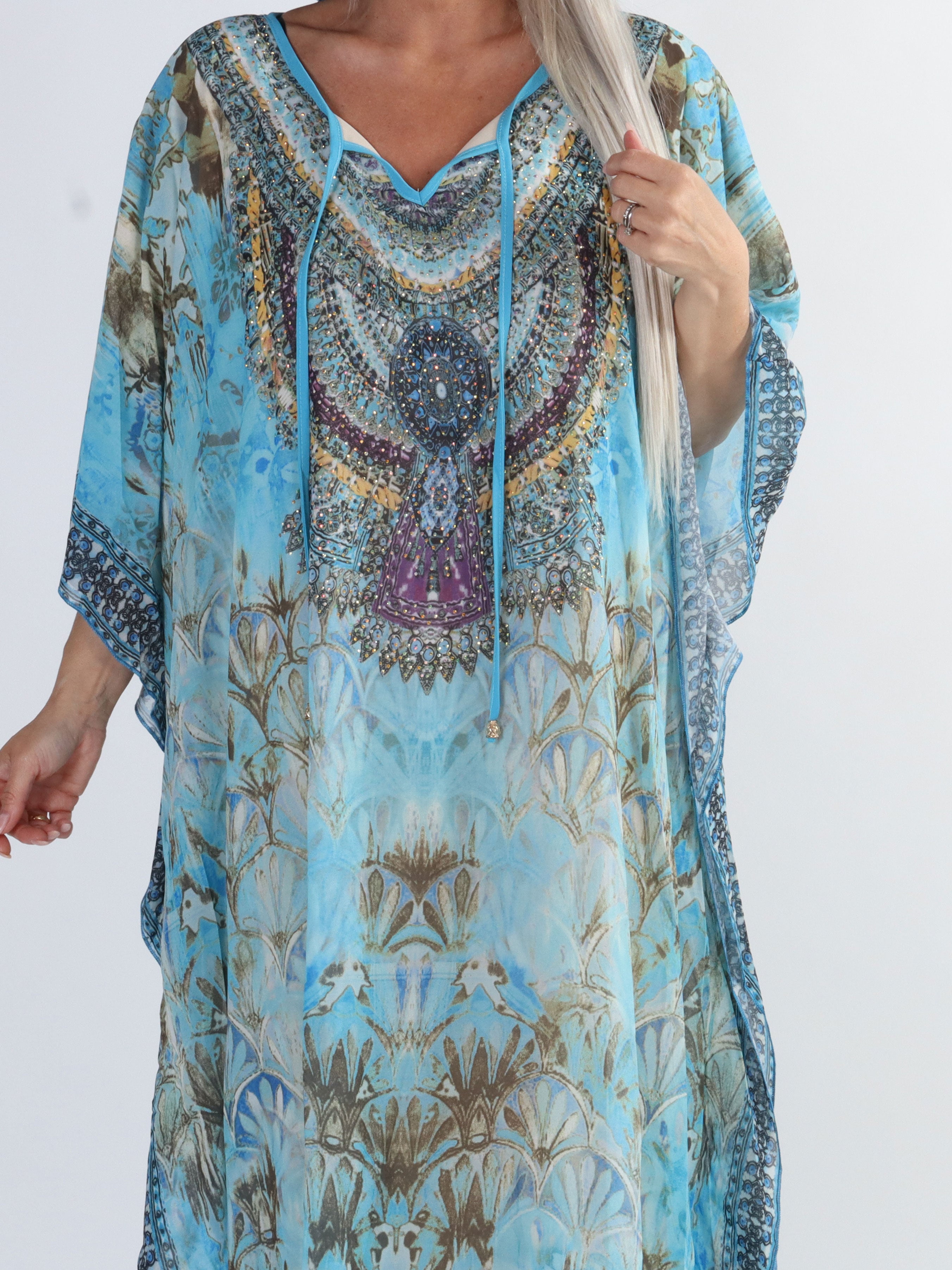 Sasha - Lang plus size tunika med similisten