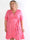 Savina Gold - Elastisk plus size kjole i slå-om-look med guld dutter