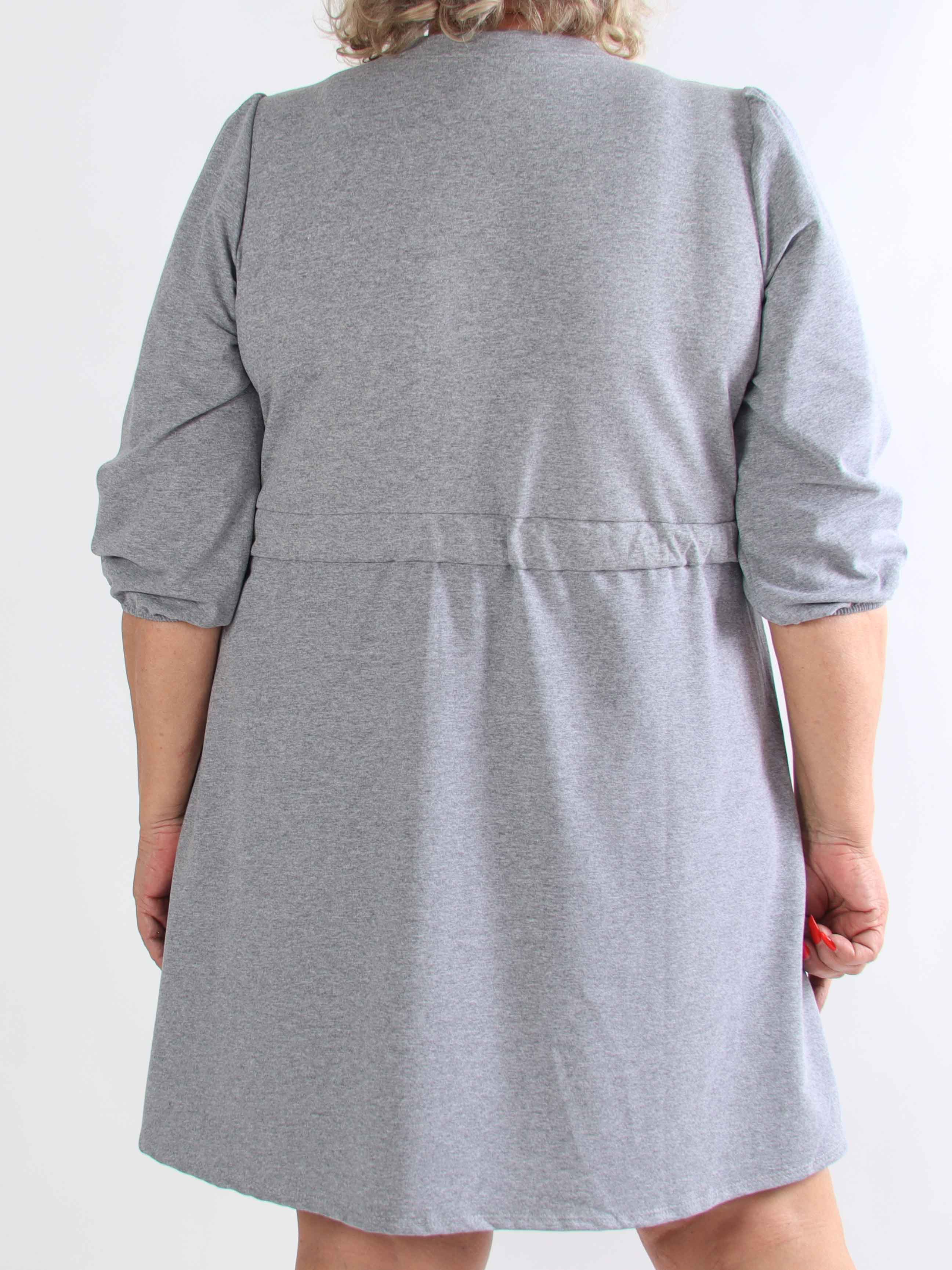 Skyler - Plus size joggingkjole i bomuld med bånd i taljen