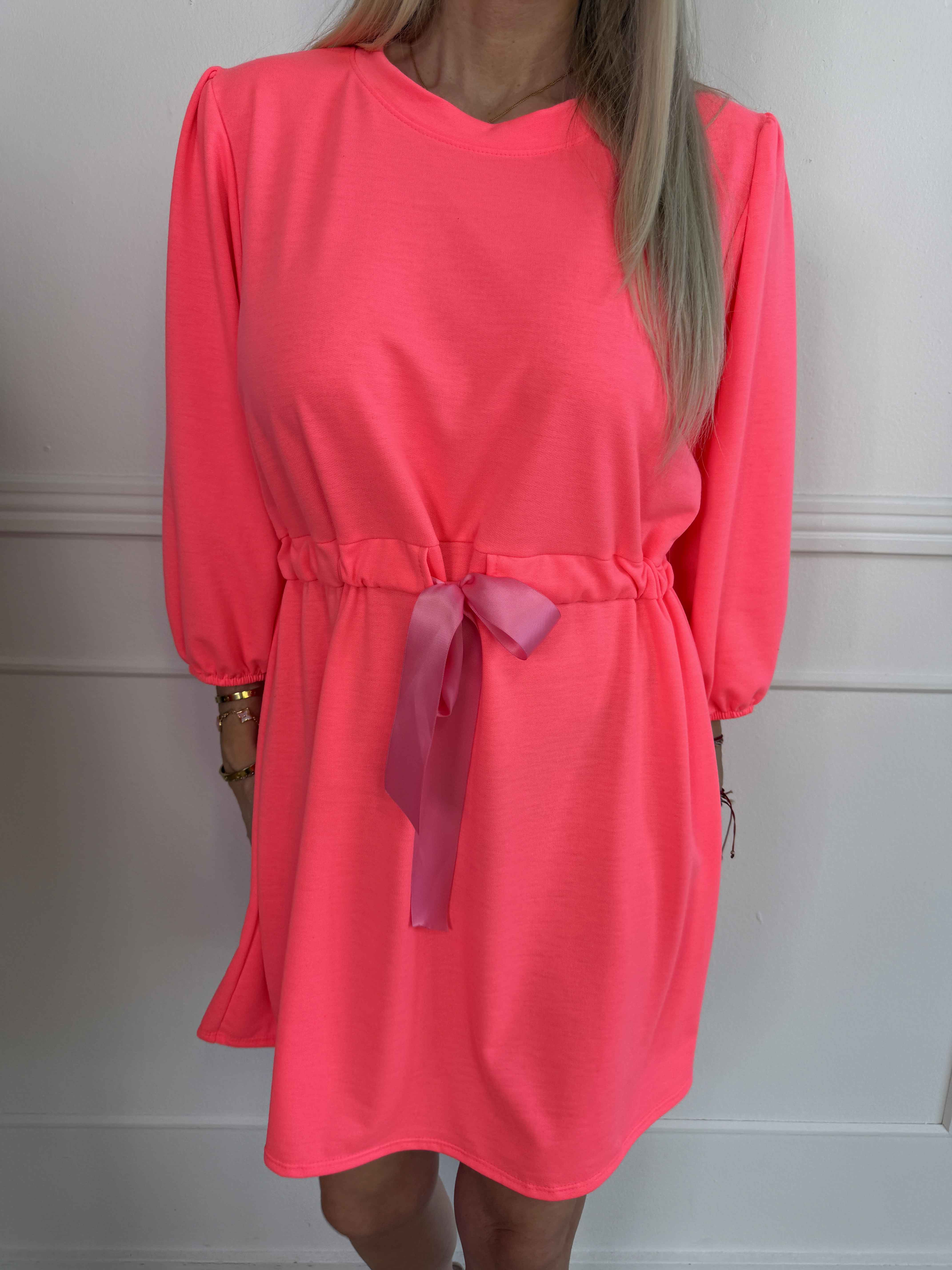 Skyler - Joggingkjole i bomuld med bånd i taljen