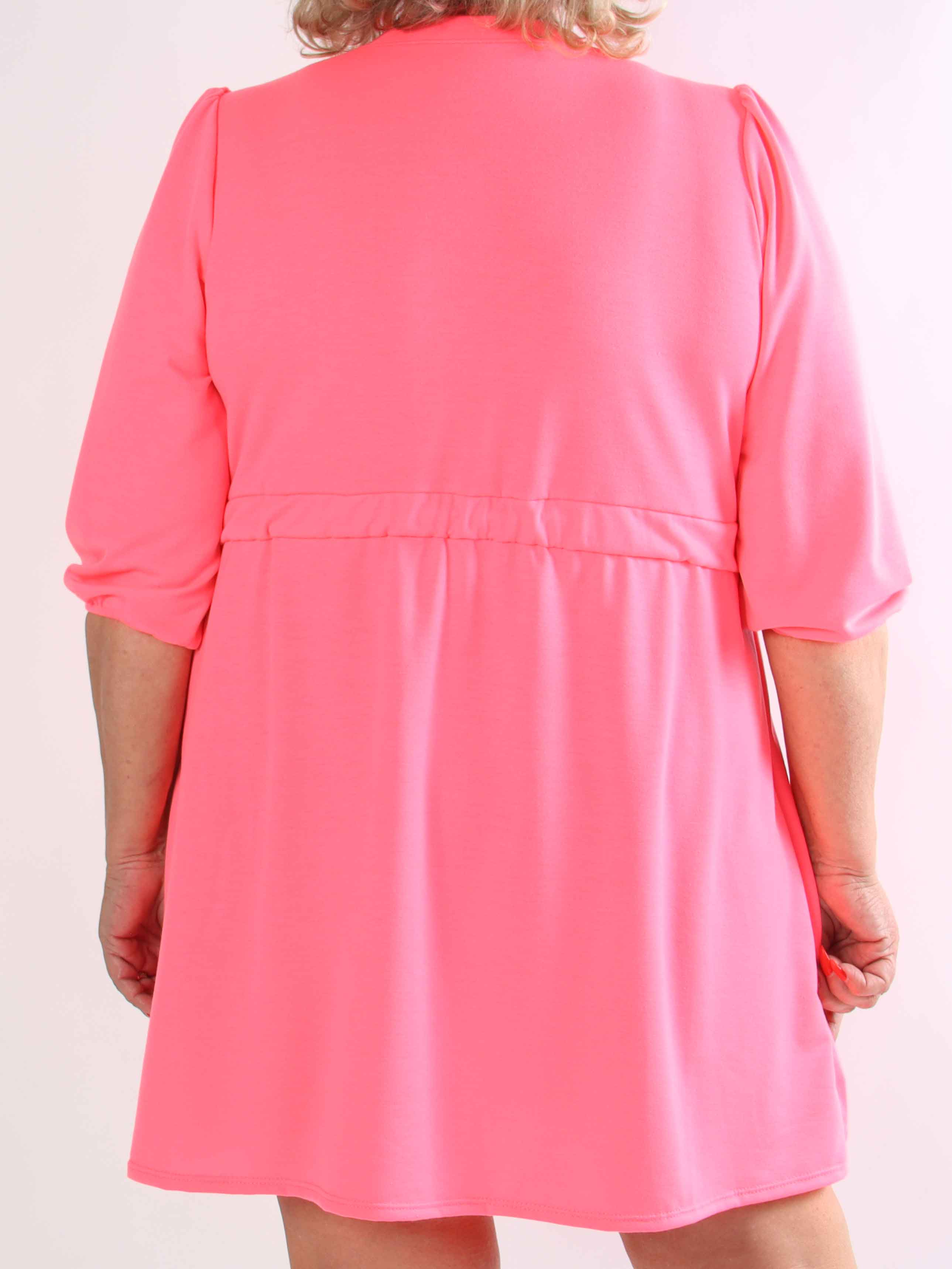 Skyler - Plus size joggingkjole i bomuld med bånd i taljen