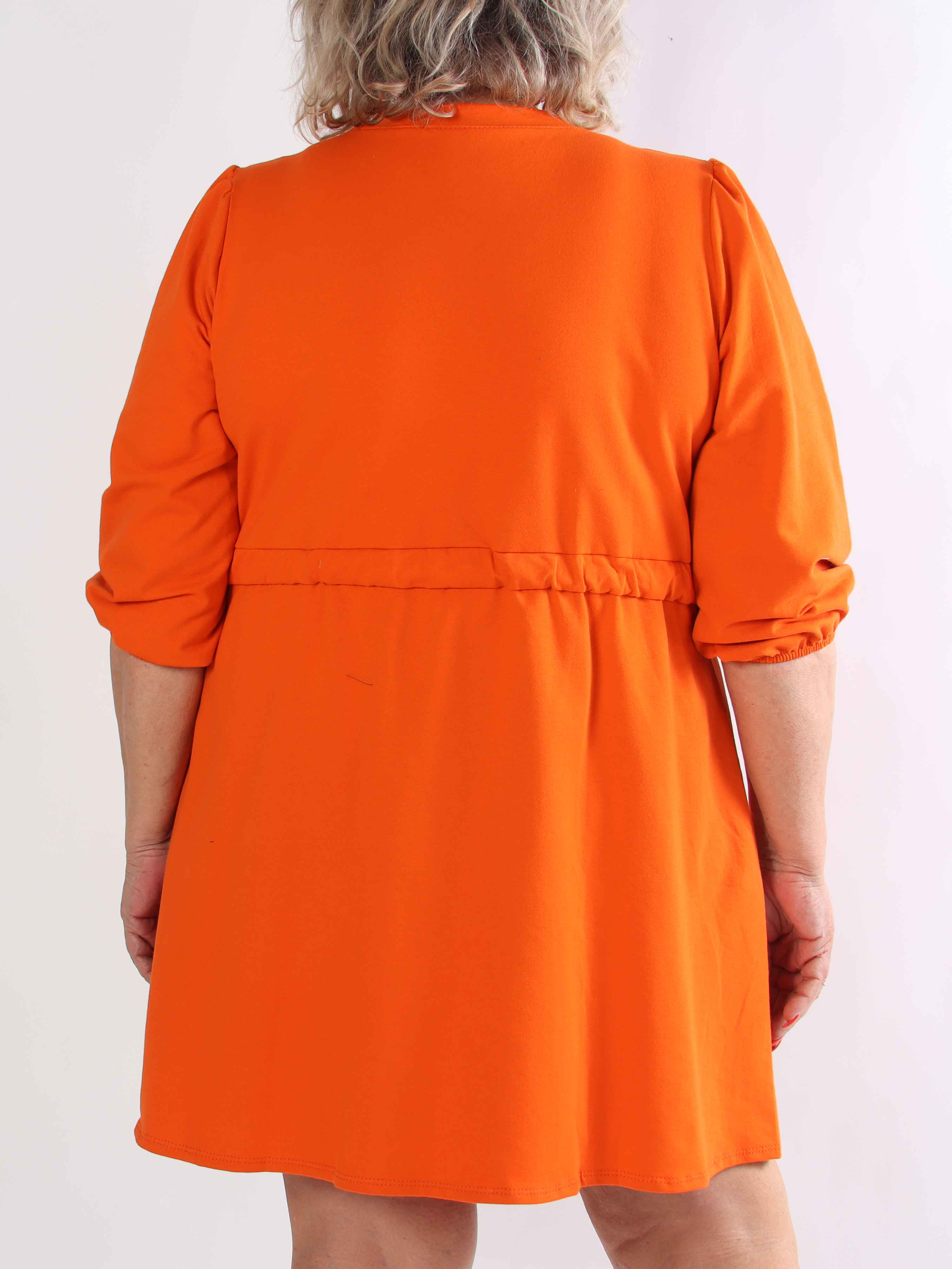 Skyler - Plus size joggingkjole i bomuld med bånd i taljen