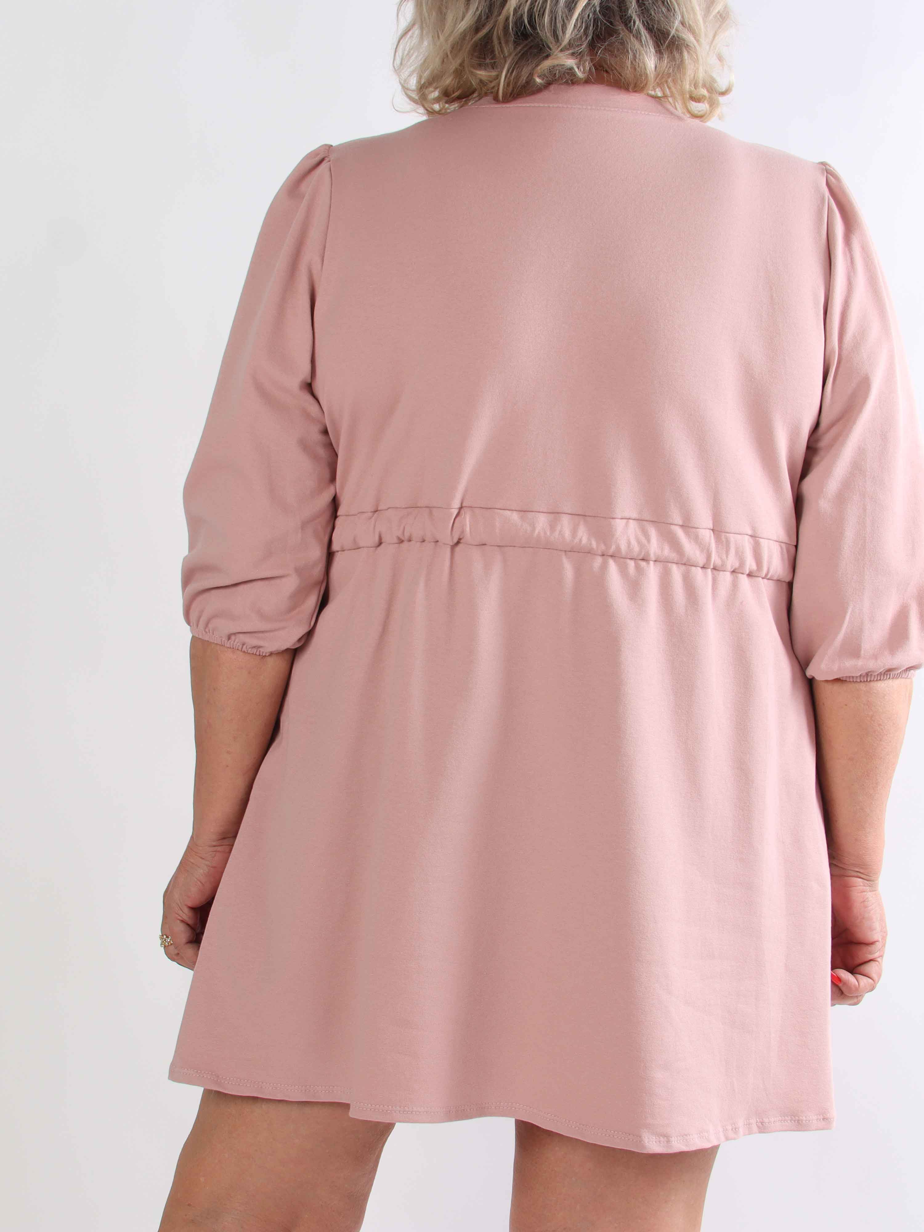 Skyler - Plus size joggingkjole i bomuld med bånd i taljen