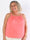 Sunlove Crystal Top - Ensfarvet plus size elastisk top med similisten