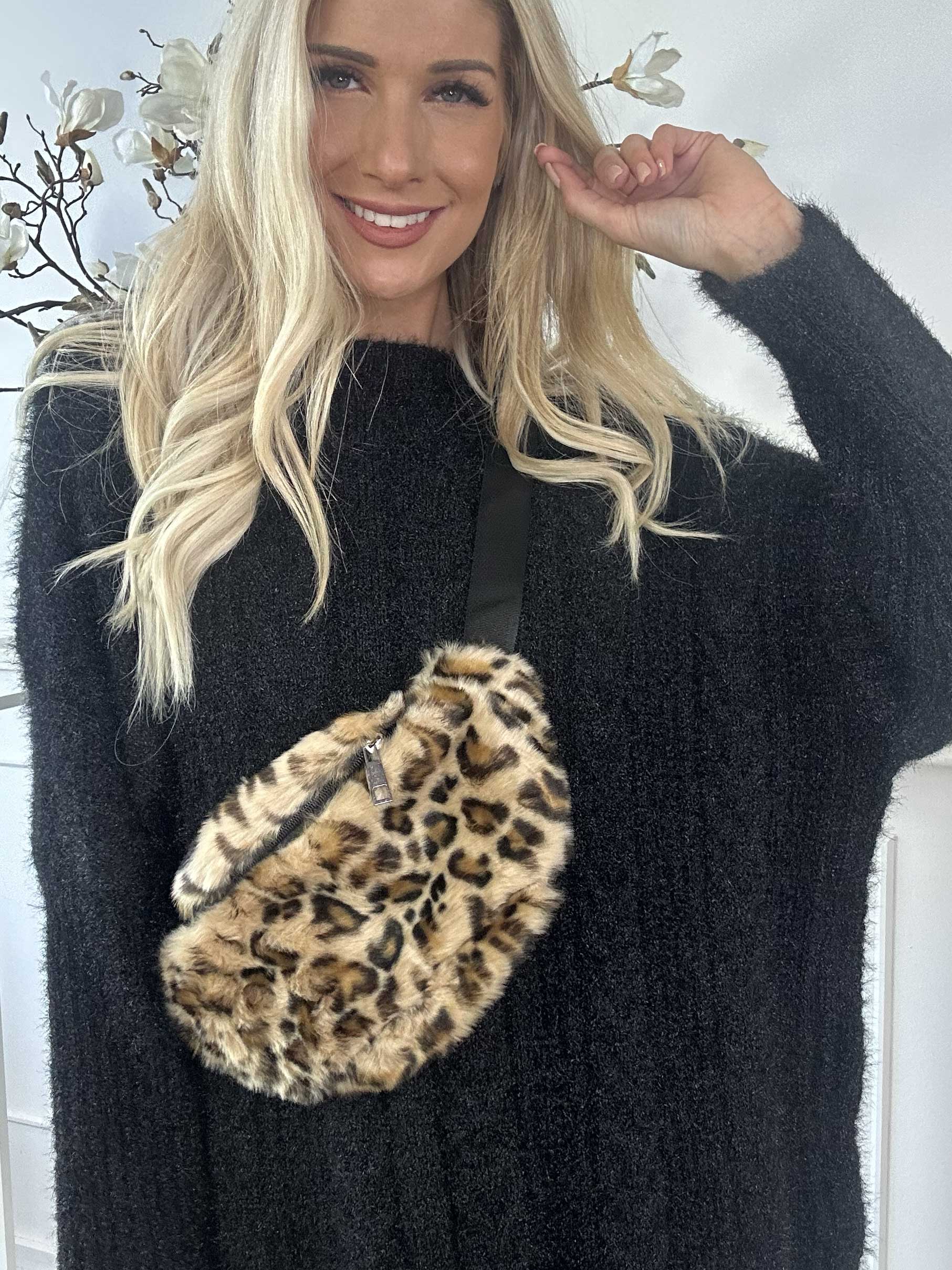 Tamara - Blød crossbody taske med leopardprint