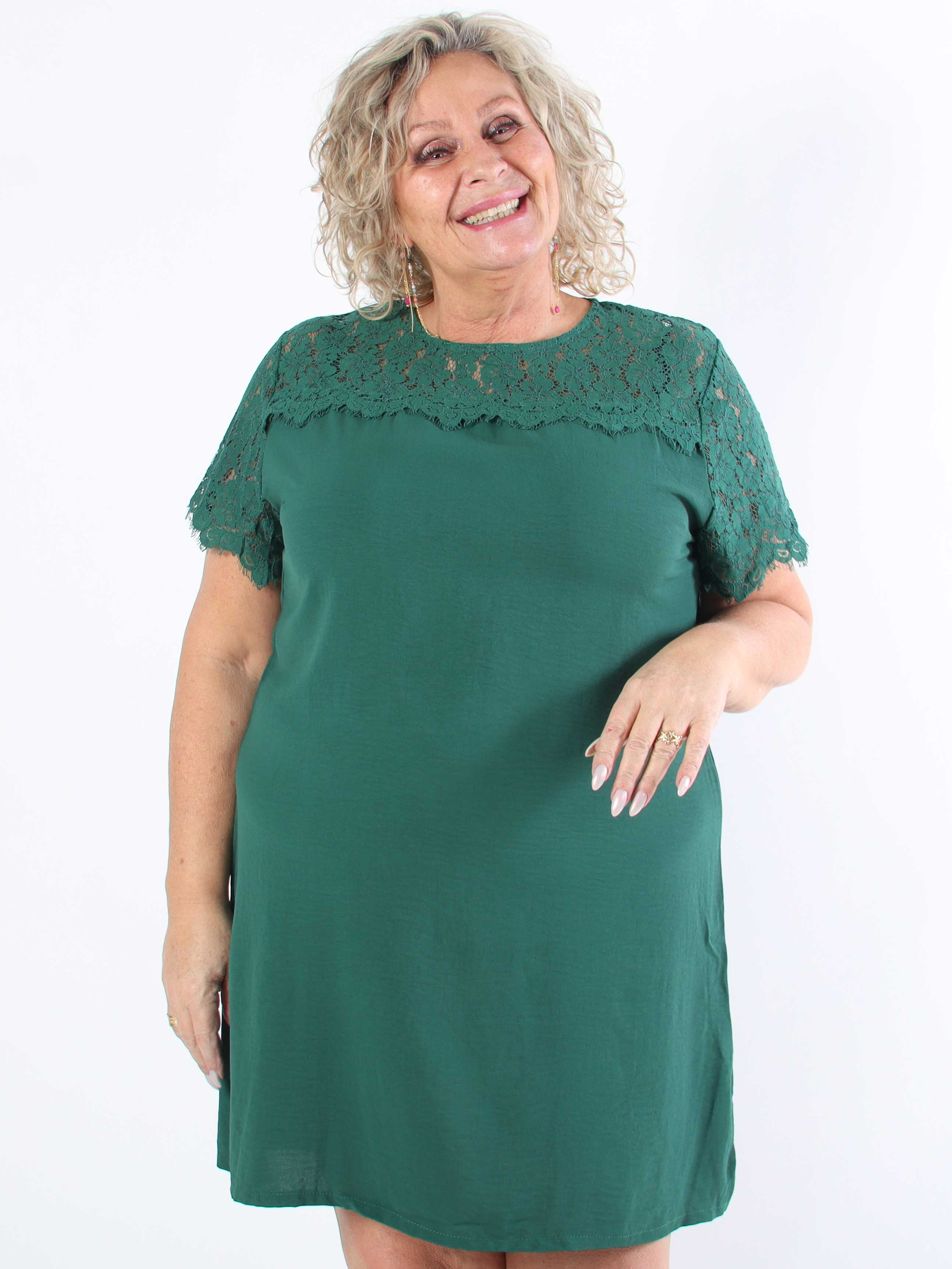 Tatjana - Sød tunikakjole med blonde foroven