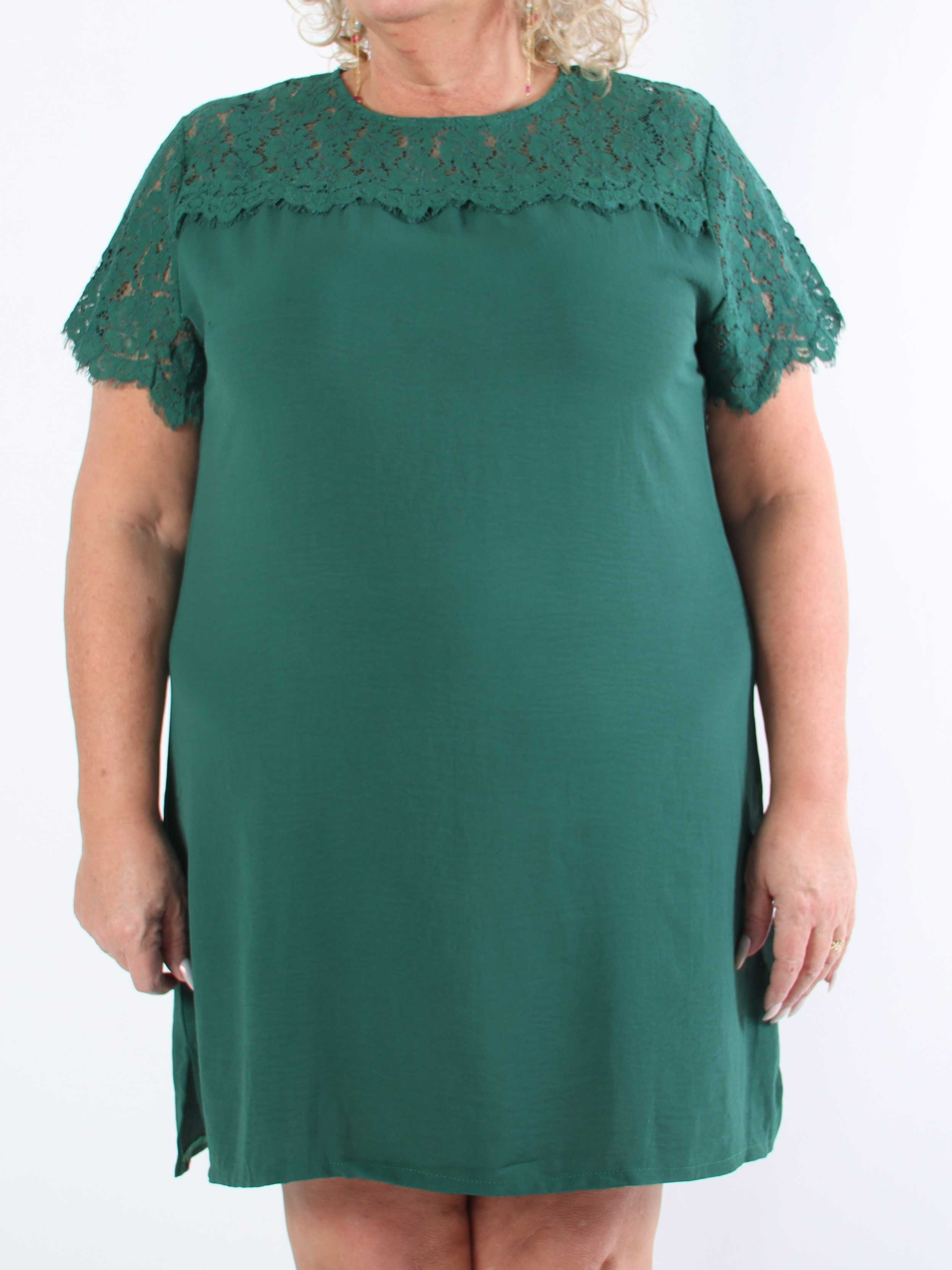 Tatjana - Sød tunikakjole med blonde foroven