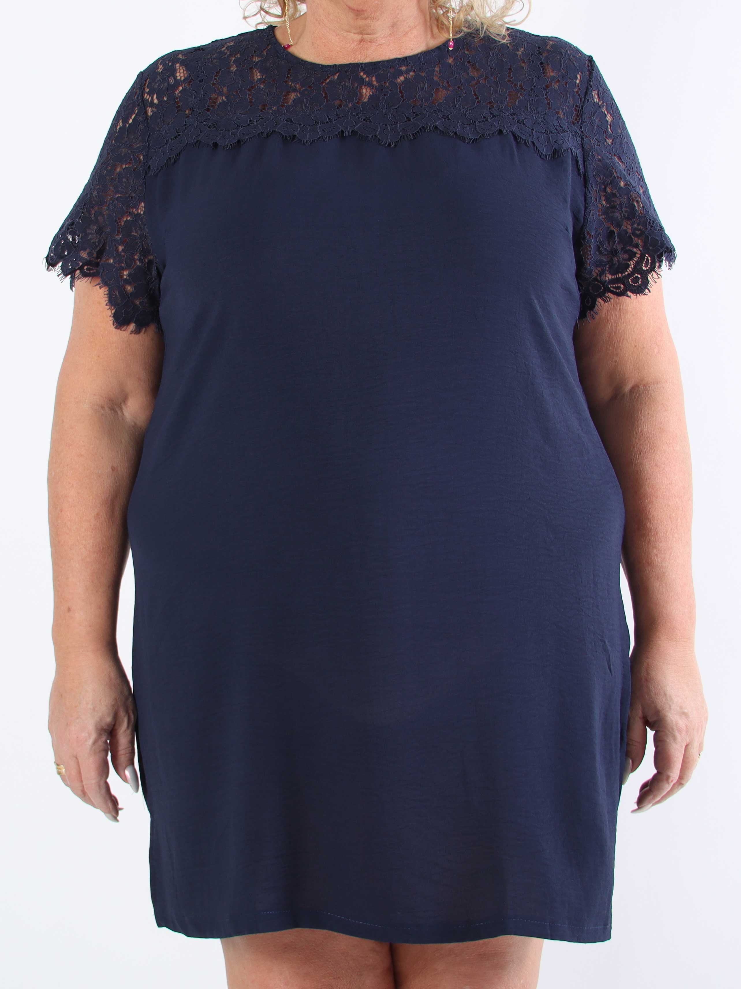 Tatjana - Sød tunikakjole med blonde foroven