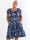 Tea Butterfly - Plus size kjole med smukt sommerfugleprint og elastisk udskæring