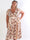 Toledo Sunburst - Plus size mønstret kjole i elastisk stof med plisseringer