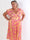 Toledo Sunburst - Plus size mønstret kjole i elastisk stof med plisseringer