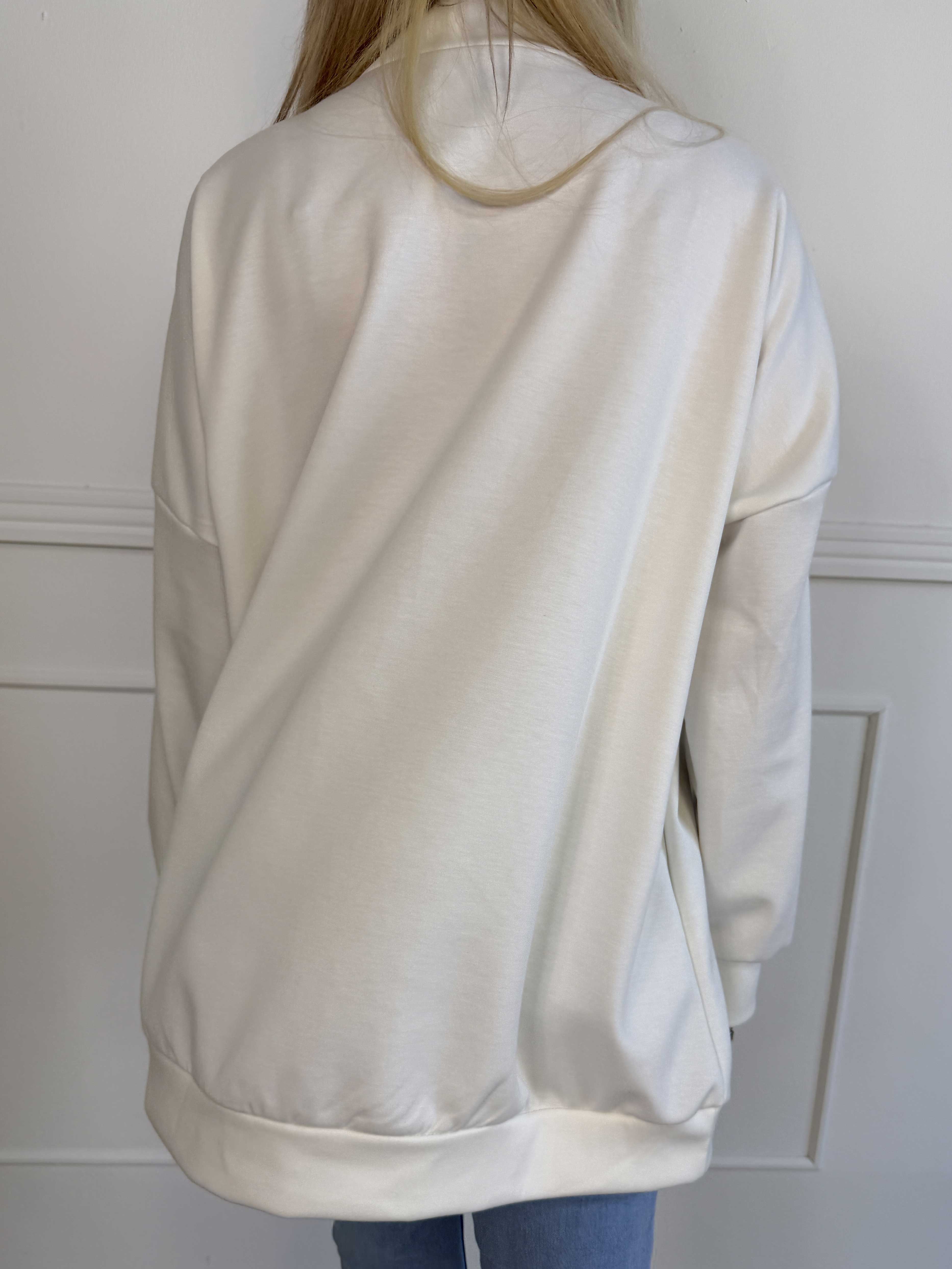 Tracy - Sweatshirt med lynlås og NEW YORK detalje