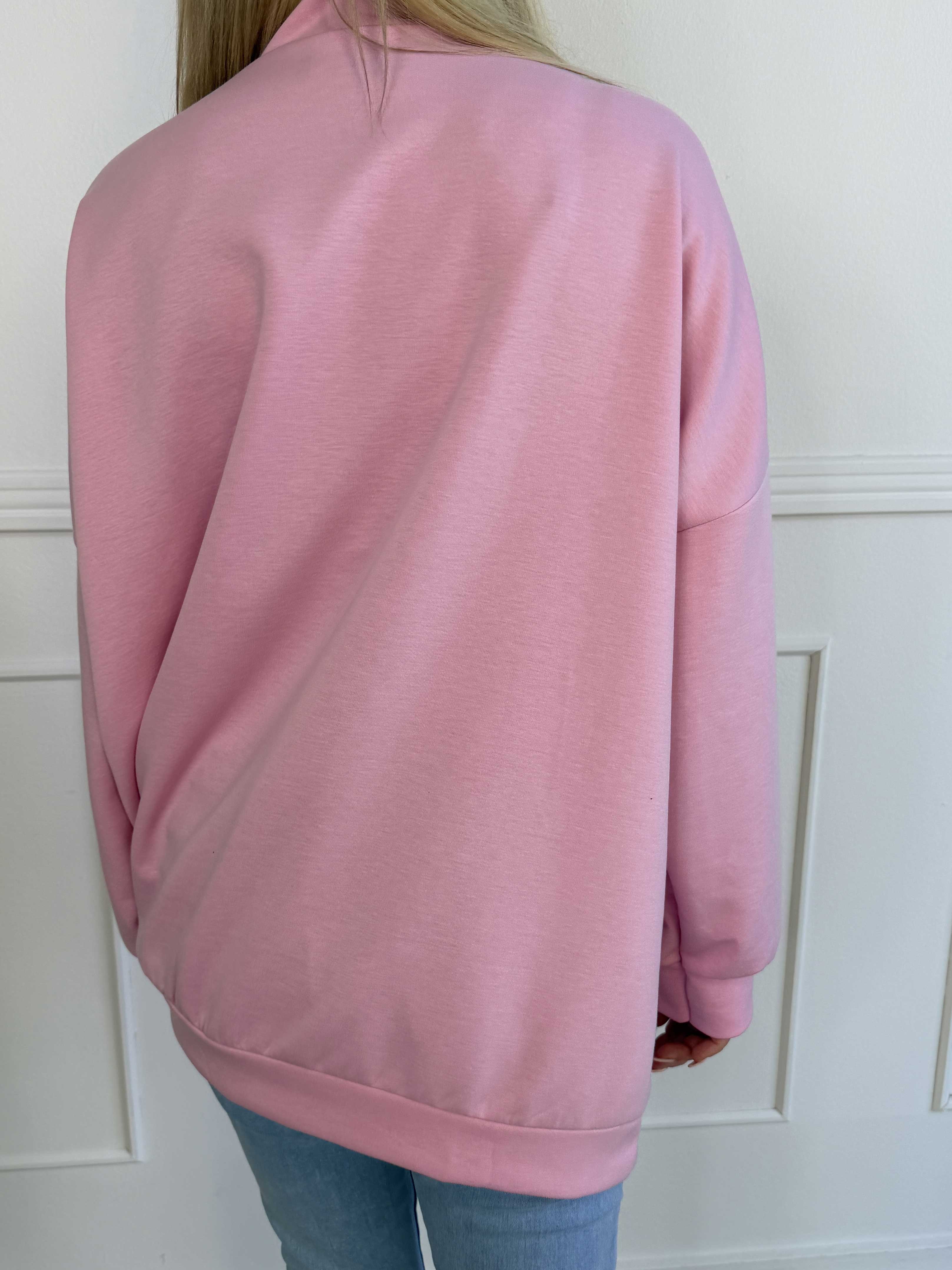 Tracy - Sweatshirt med lynlås og NEW YORK detalje