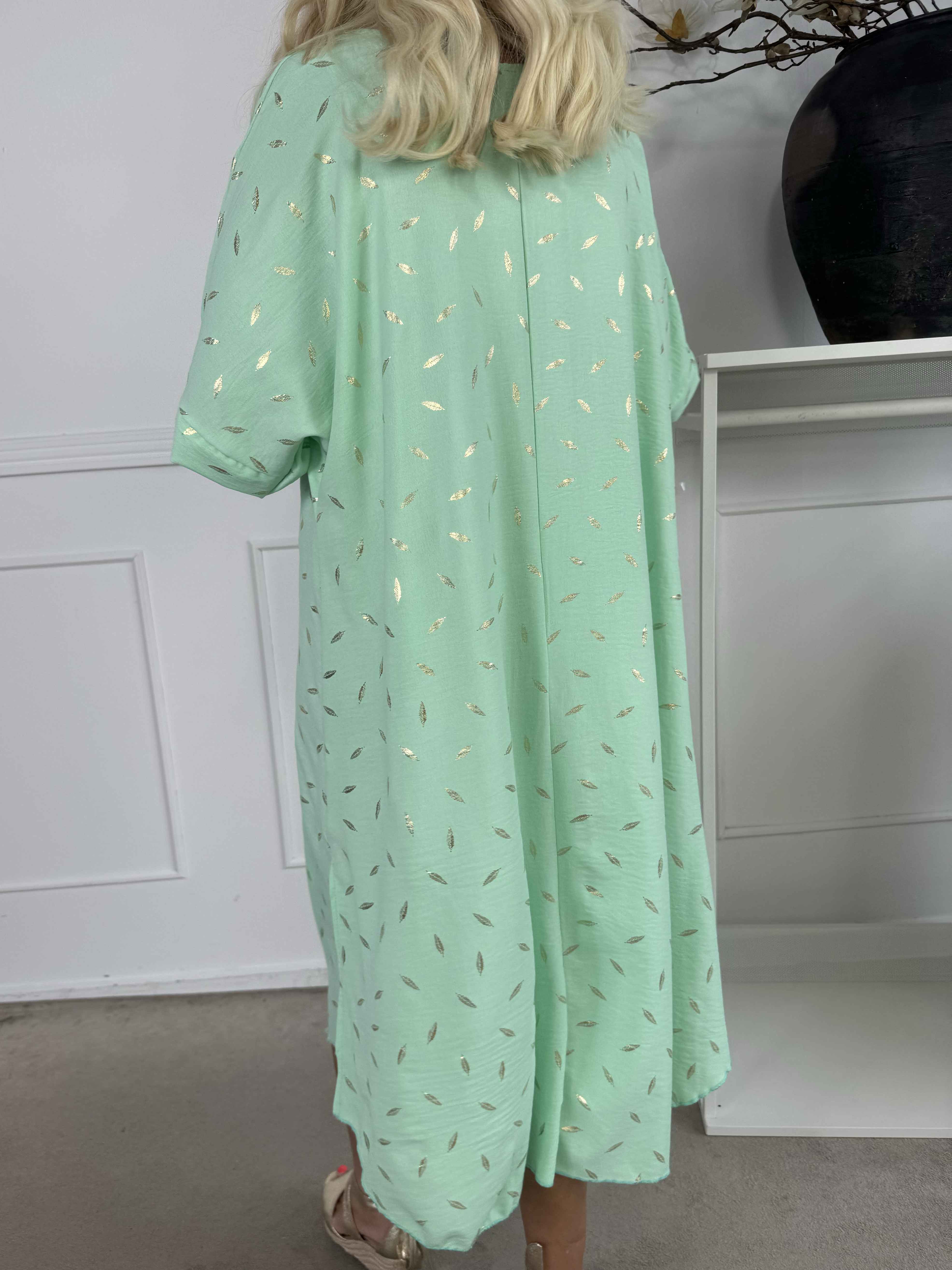 Valentina - Sød kjole detaljeret med fine guld blade