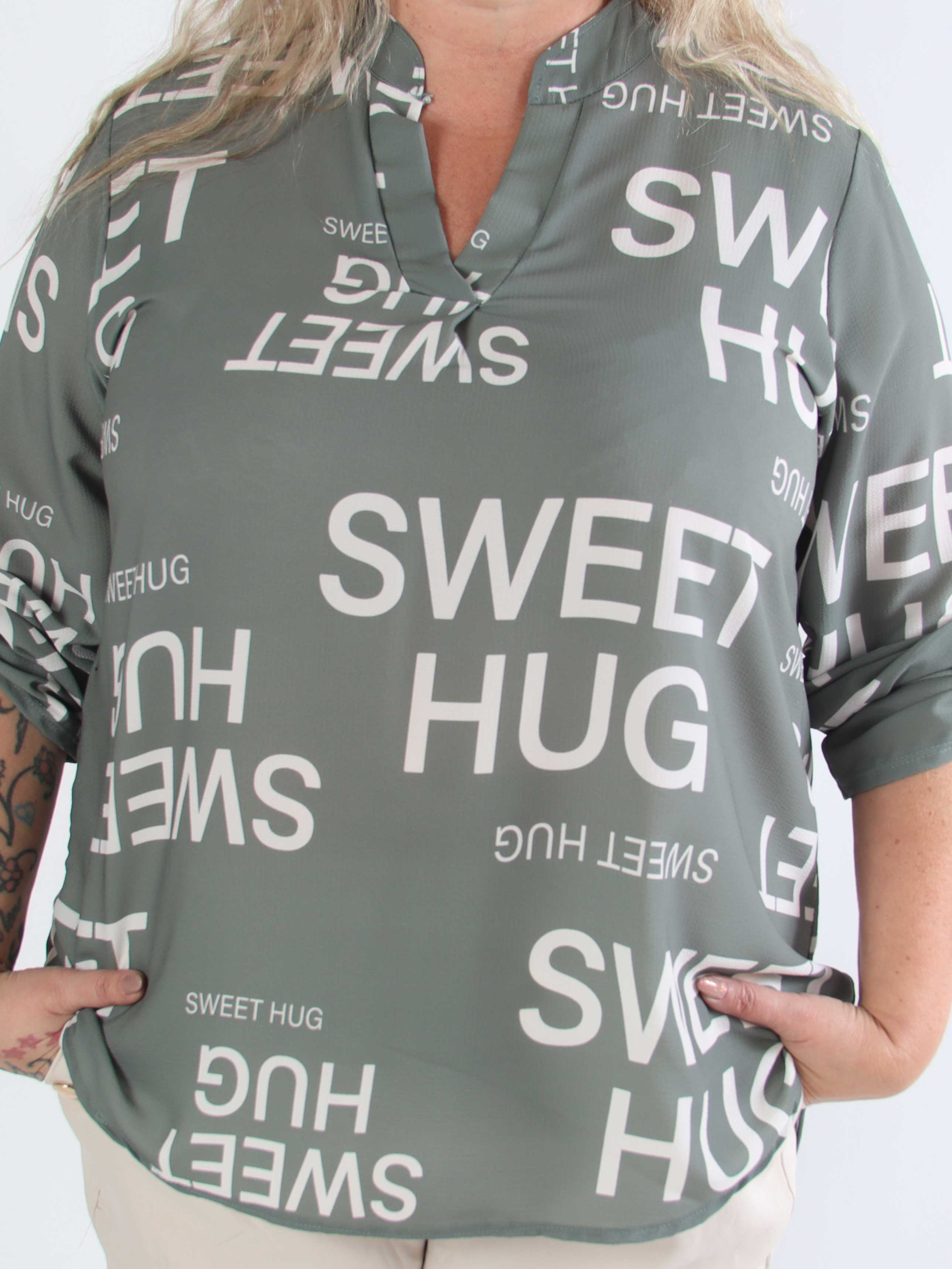 Vanesa Graphic - Sød plus size tunika i viskose med tekst