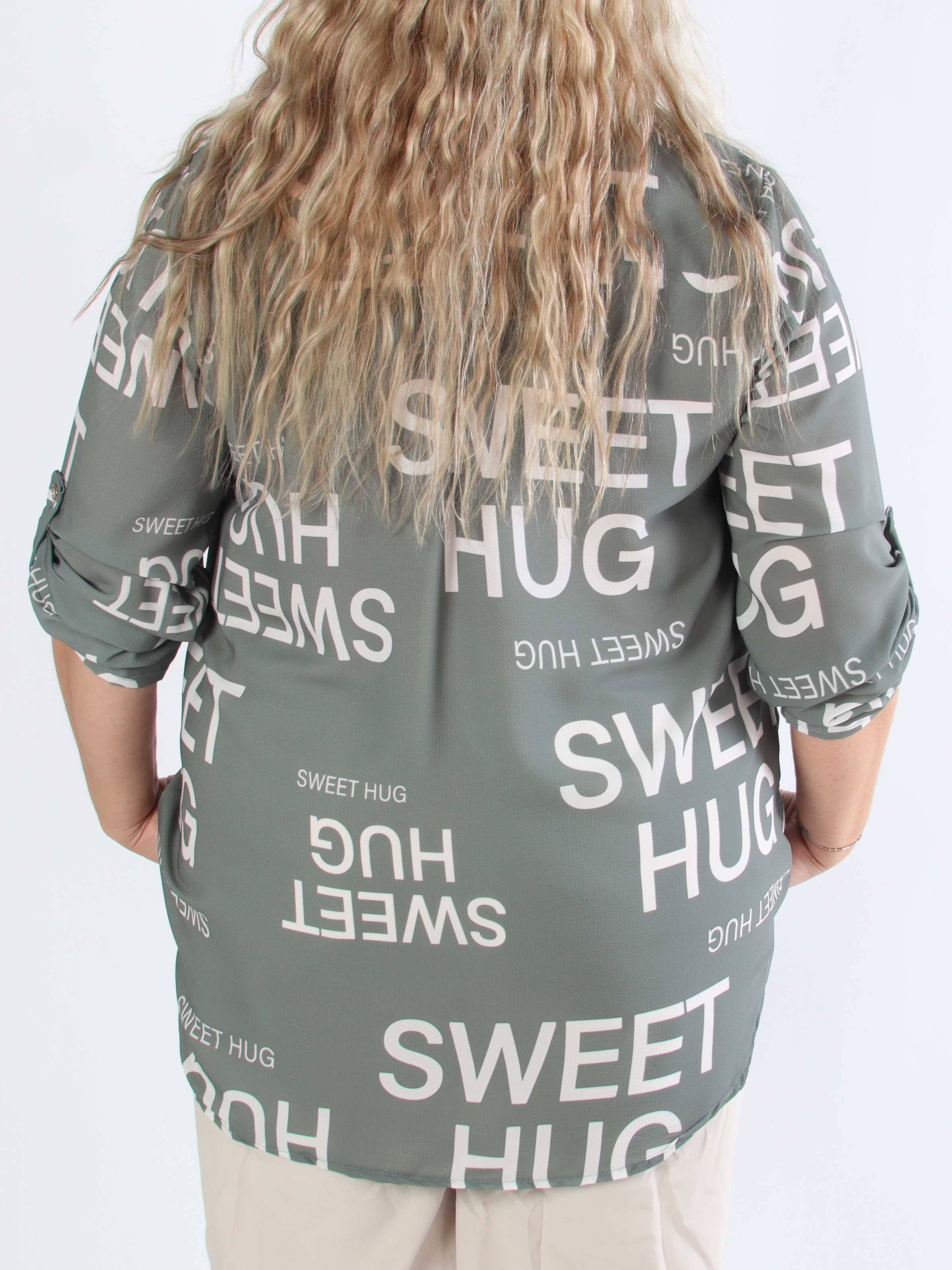 Vanesa Graphic - Sød plus size tunika i viskose med tekst