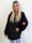 Victoria - Oversized hoodie med et pink mærke på ærmet
