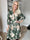 Vivien New Leaf - 3/4 ærmet kjole med mønster og slåede knapper
