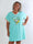 Zandra - Plus size t-shirtkjole i bomuld med citroner og guld detaljer