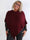 Opra - Blød mønstret plus size strikponcho