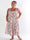 Marisol Sunburst - Blomstret plus size sommerkjole i viskose med smock henover brystet