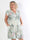 Pams Hummingbird Short - Kort plus size kjole med fuglemotiver og guld detaljer