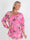 Alessandro - Pink bluse med blomster motiv