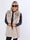 Mille - Beigefarvet blød faux fur vest