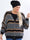 Noelia - Kort strikket plus size cardigan med striber