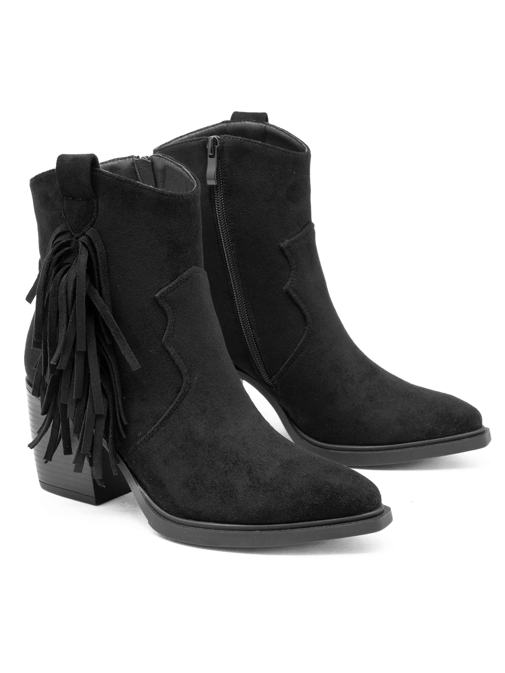 Hecuba - Korte cowboystøvler med frynser