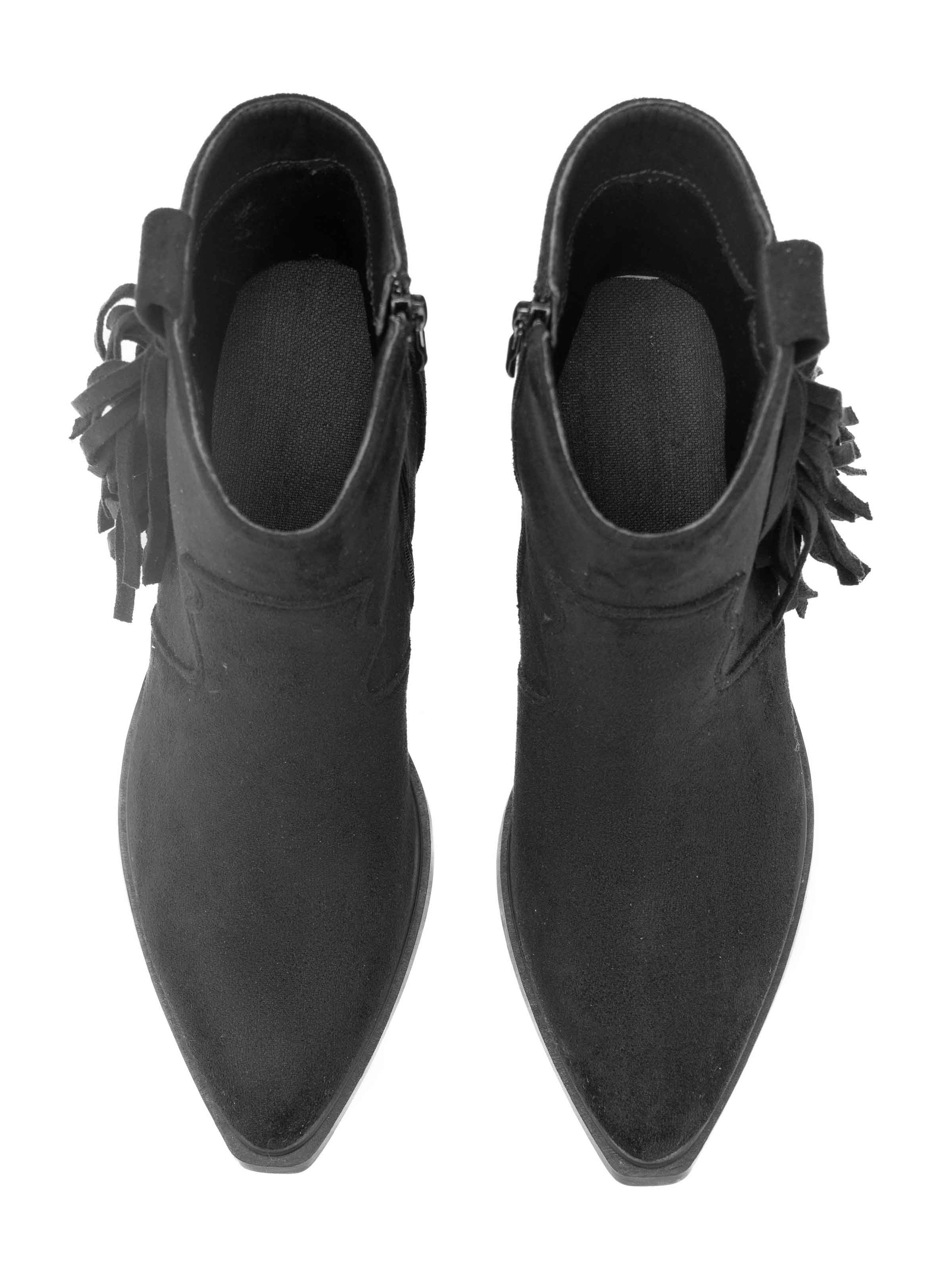 Hecuba - Korte cowboystøvler med frynser