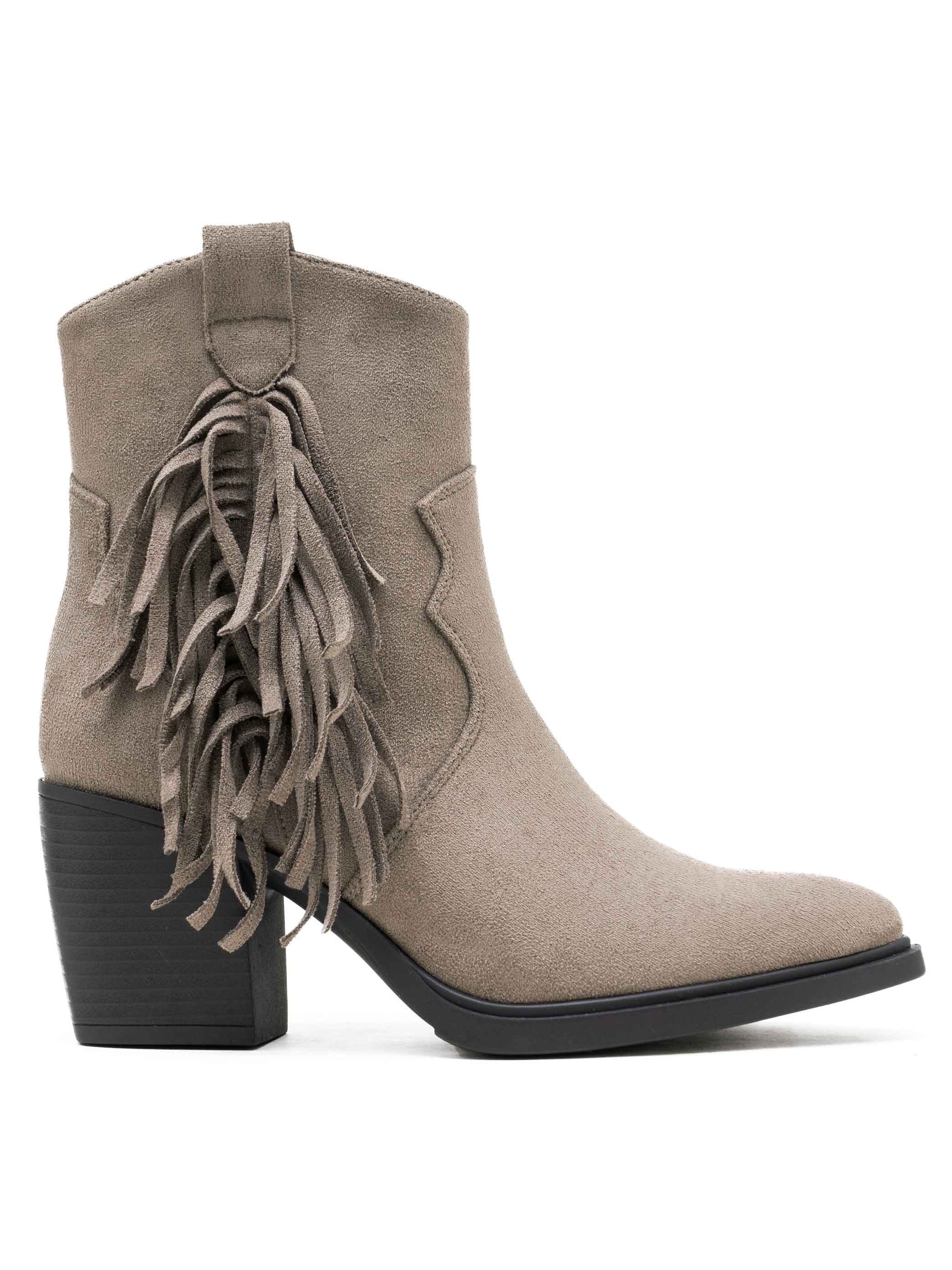 Hecuba - Korte cowboystøvler med frynser