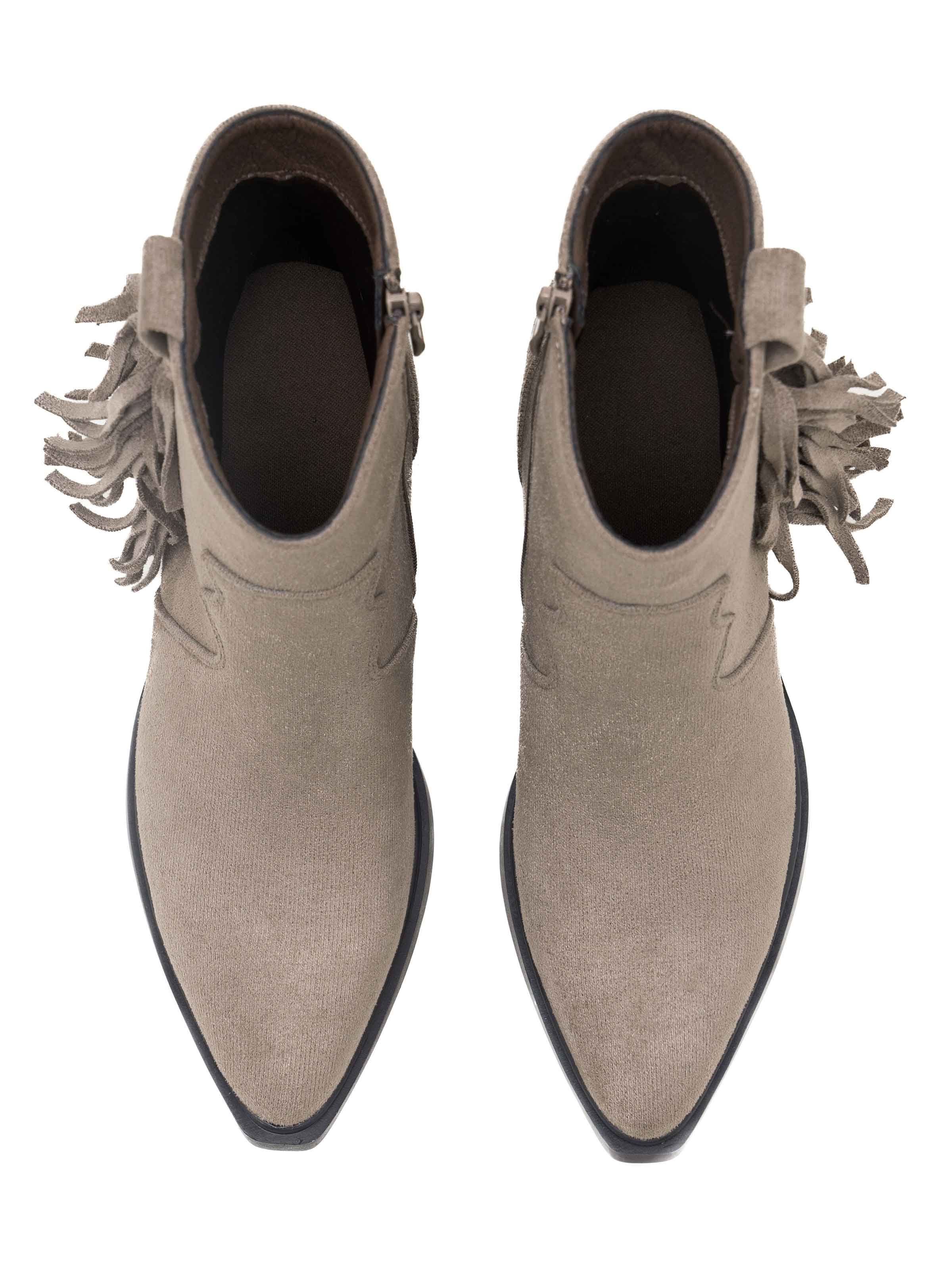 Hecuba - Korte cowboystøvler med frynser