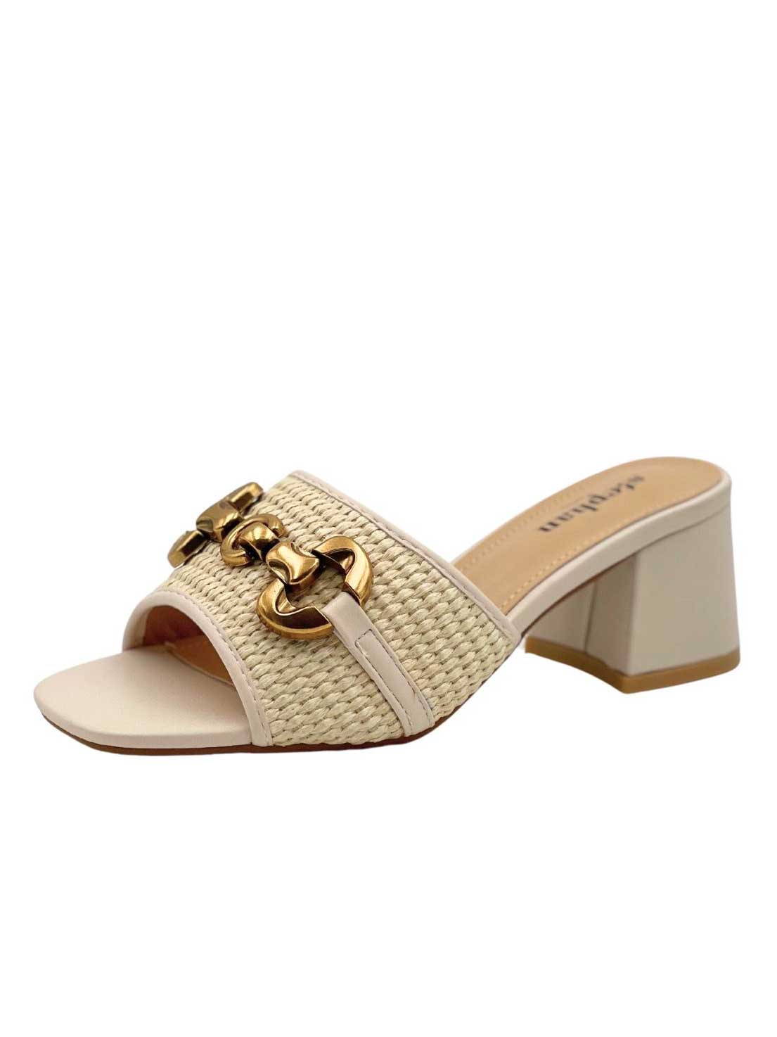 Lida - Søde sandaler med spænde og lille hæl