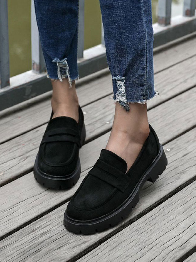 Anisa - Fine loafers i ruskindslook