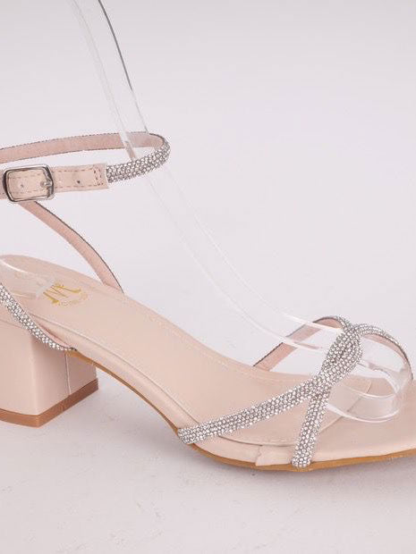 Kleo - Sandal med lille hæl detaljeret med similisten