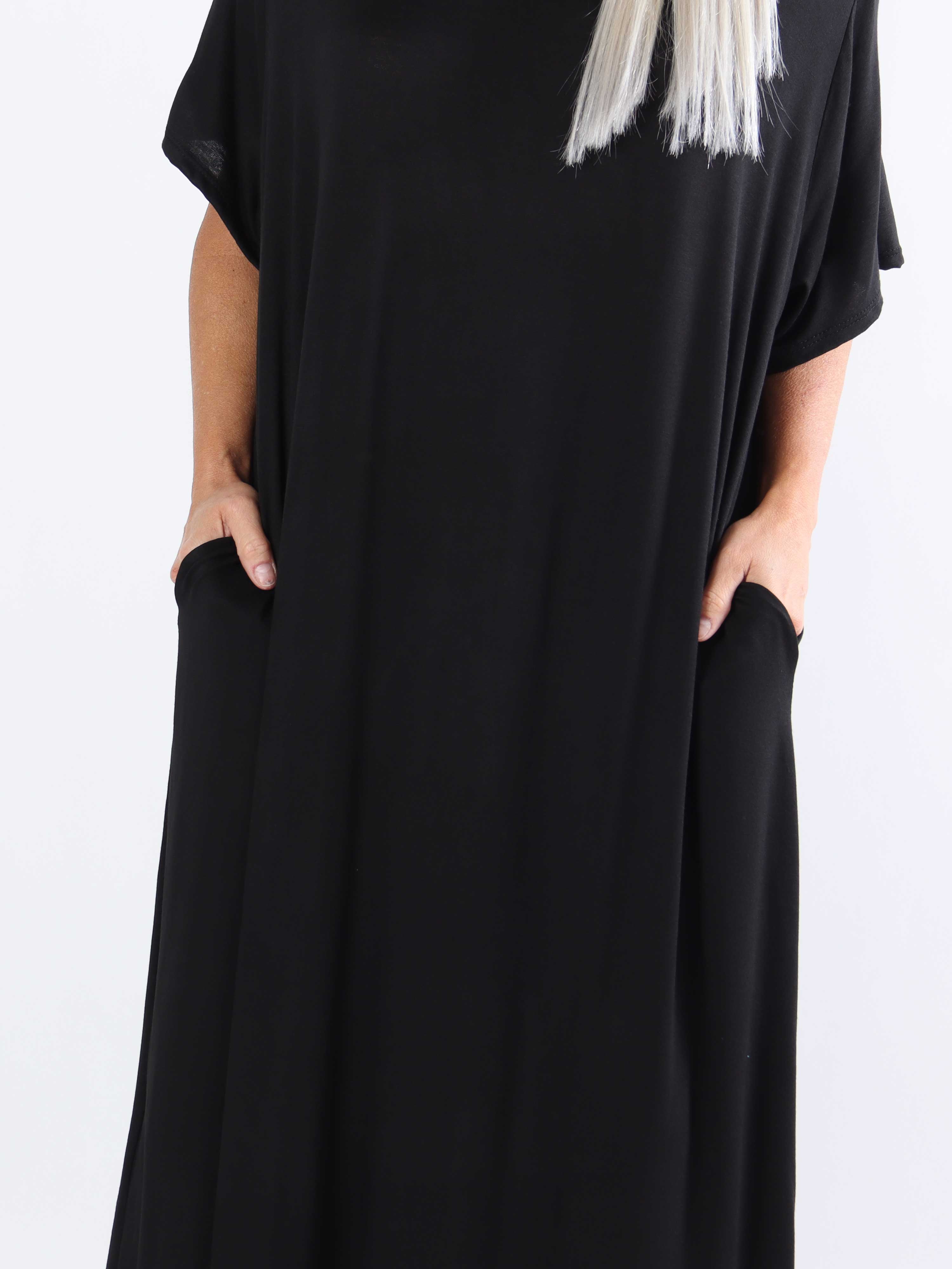 Abbie - Lang plus size t-shirtkjole i åndbart viskose stof