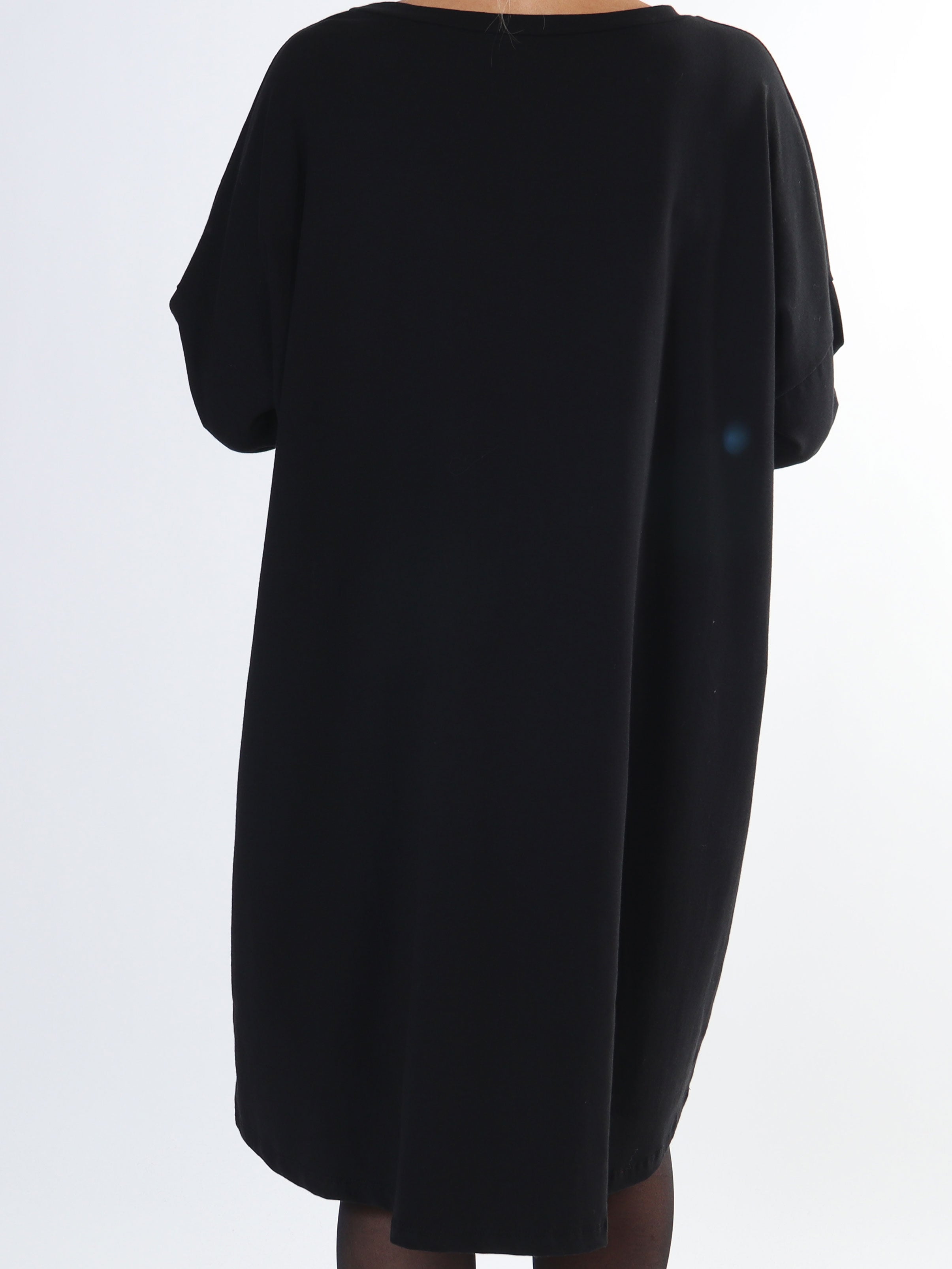 Ada - Plus size kjole i bomuld med tryk i similisten