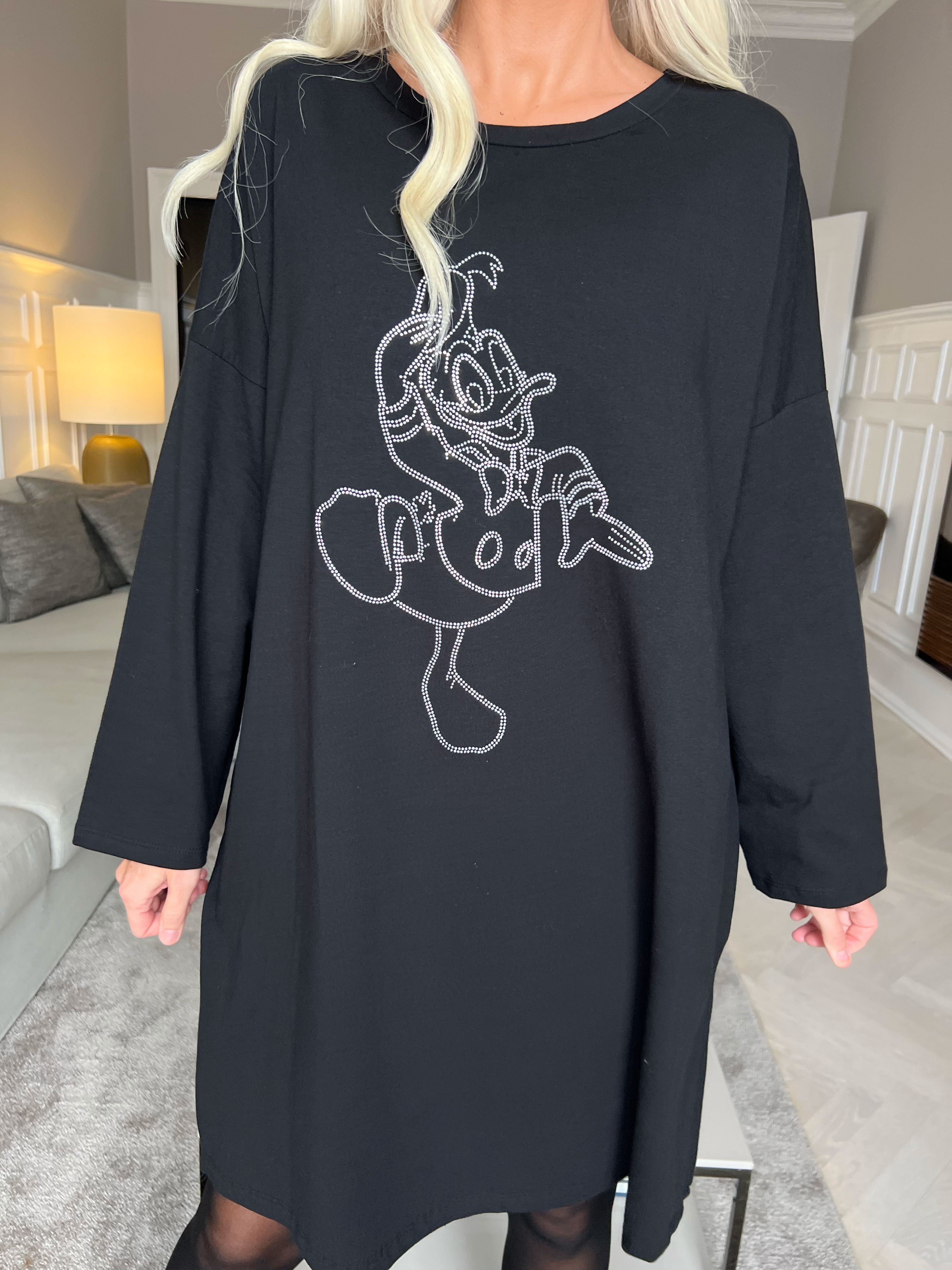 Ada - Kjole i bomuld med tryk i similisten