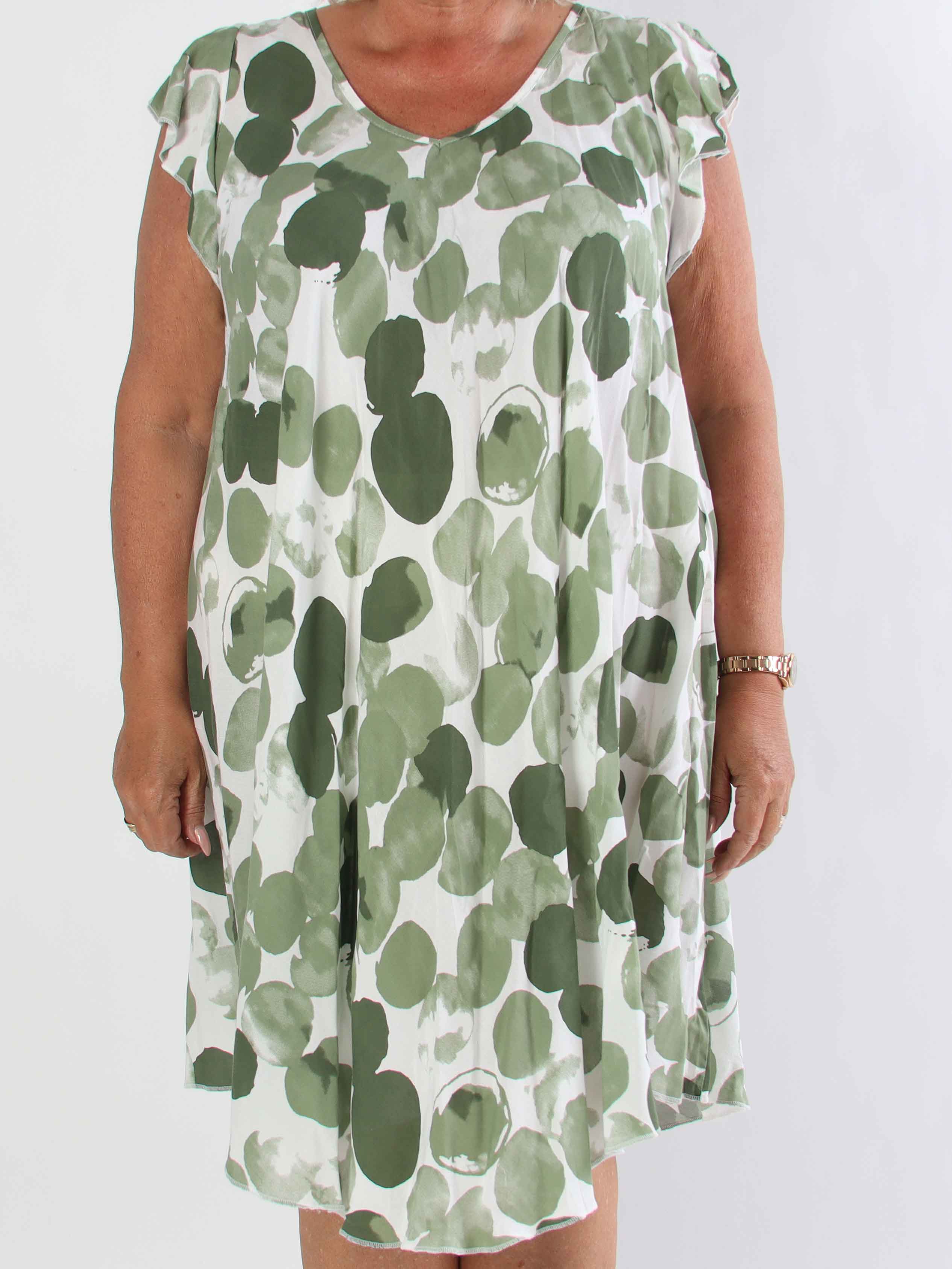 Akantha  - Mønstret plus size sommerkjole i let viskose