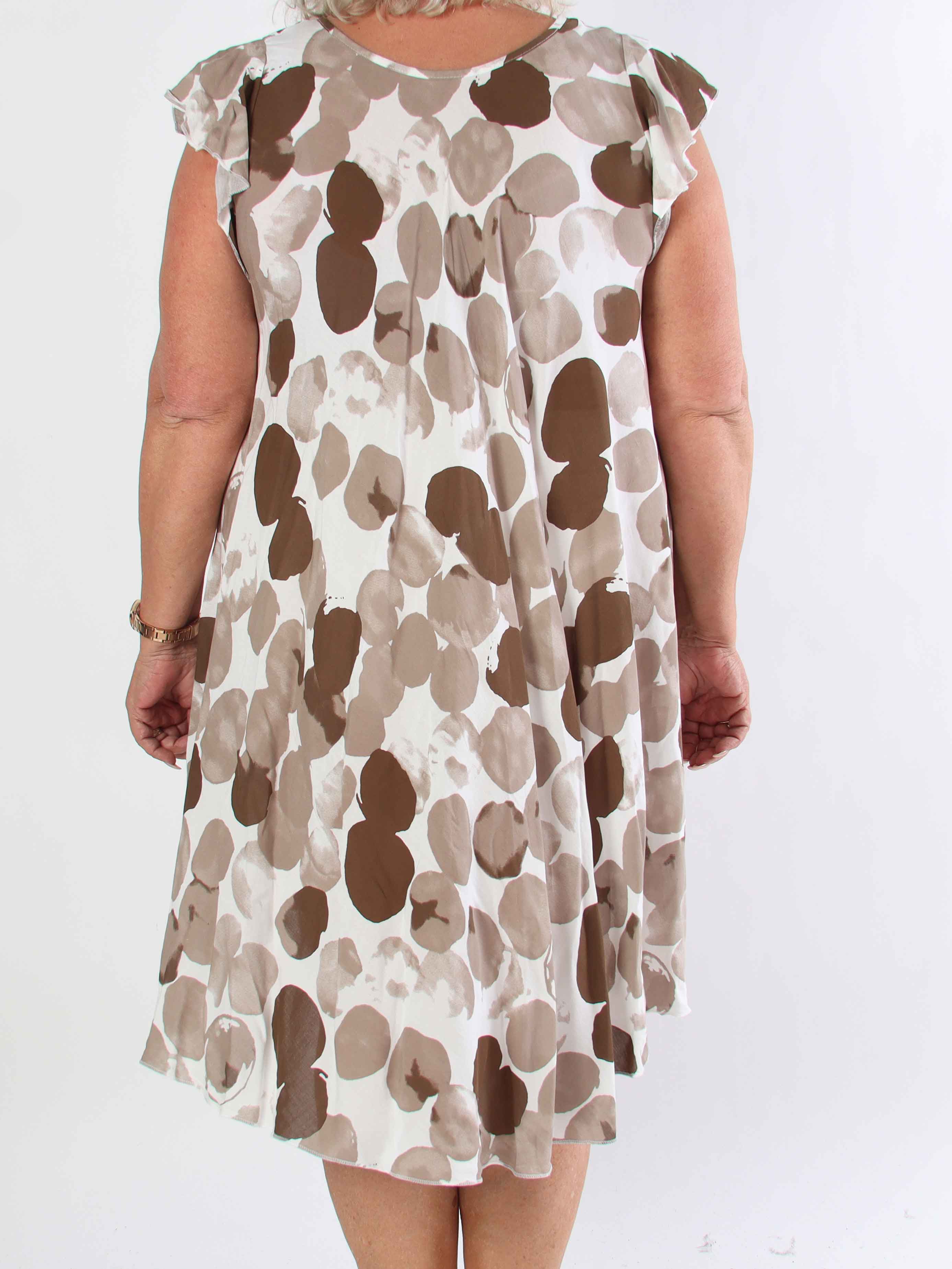 Akantha  - Mønstret plus size sommerkjole i let viskose