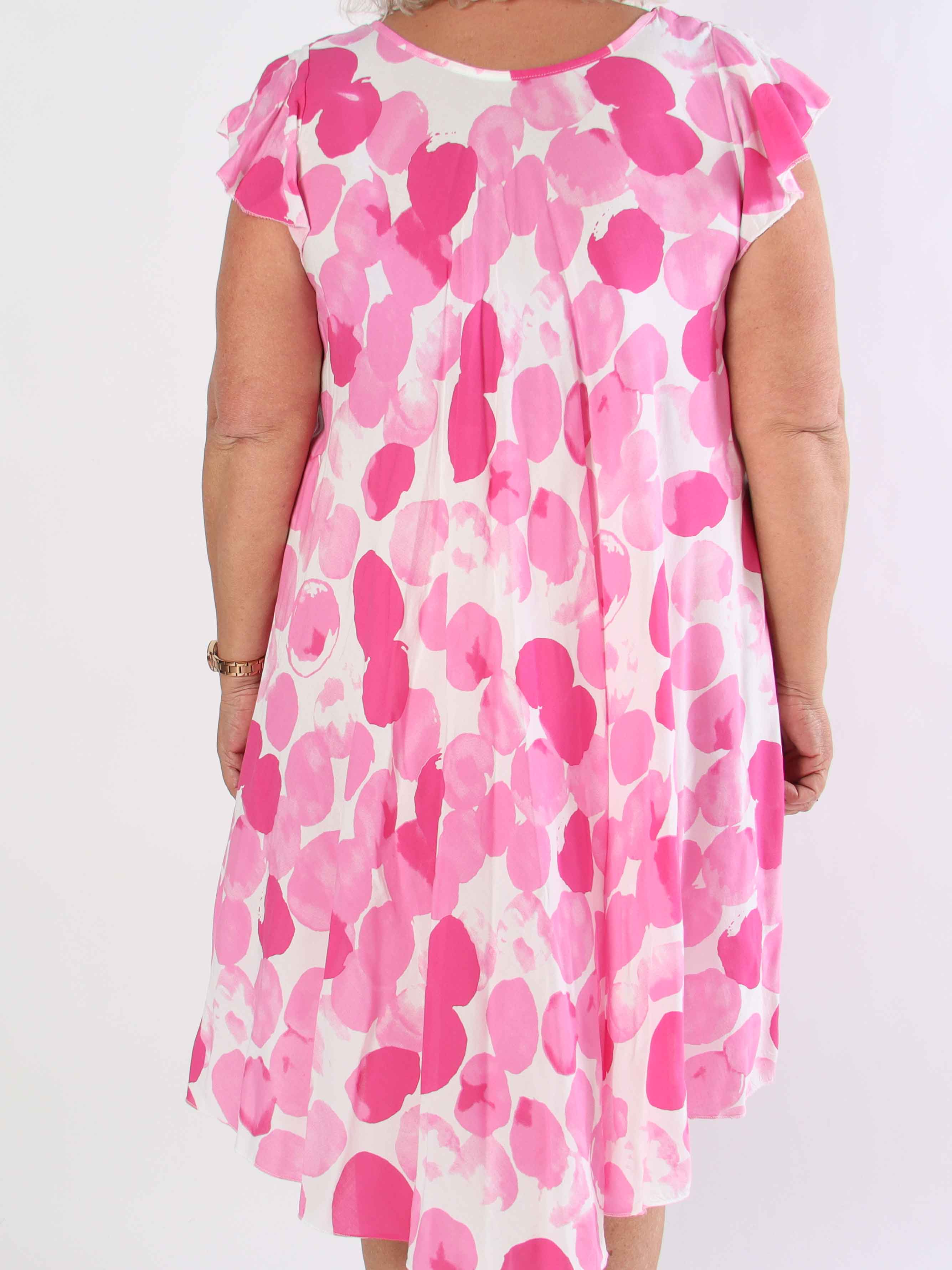 Akantha  - Mønstret plus size sommerkjole i let viskose