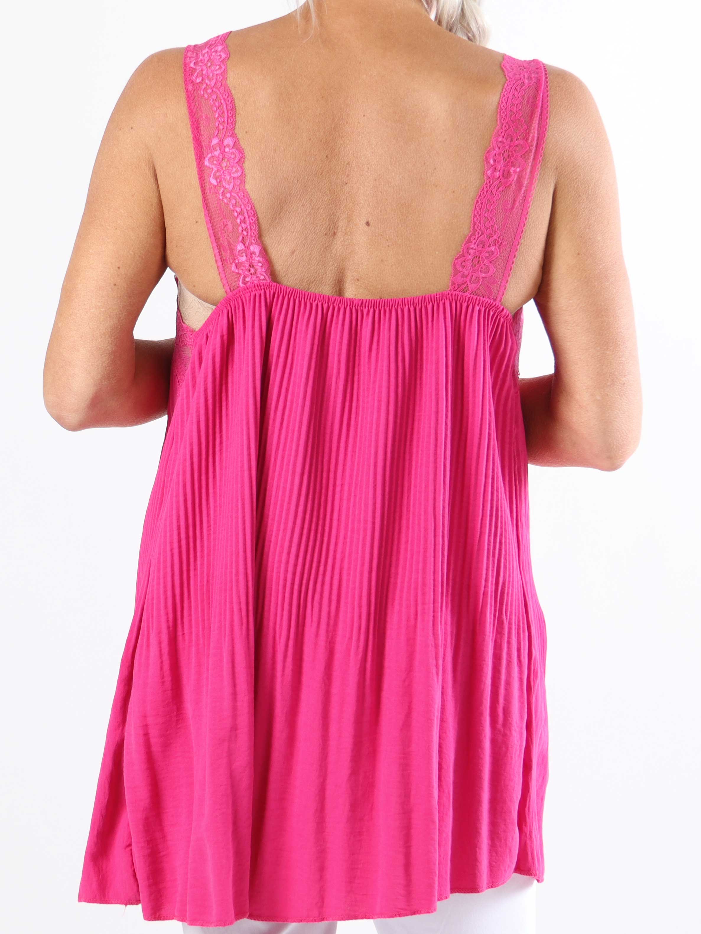 Alicante - Plisseret plus size top i viskose