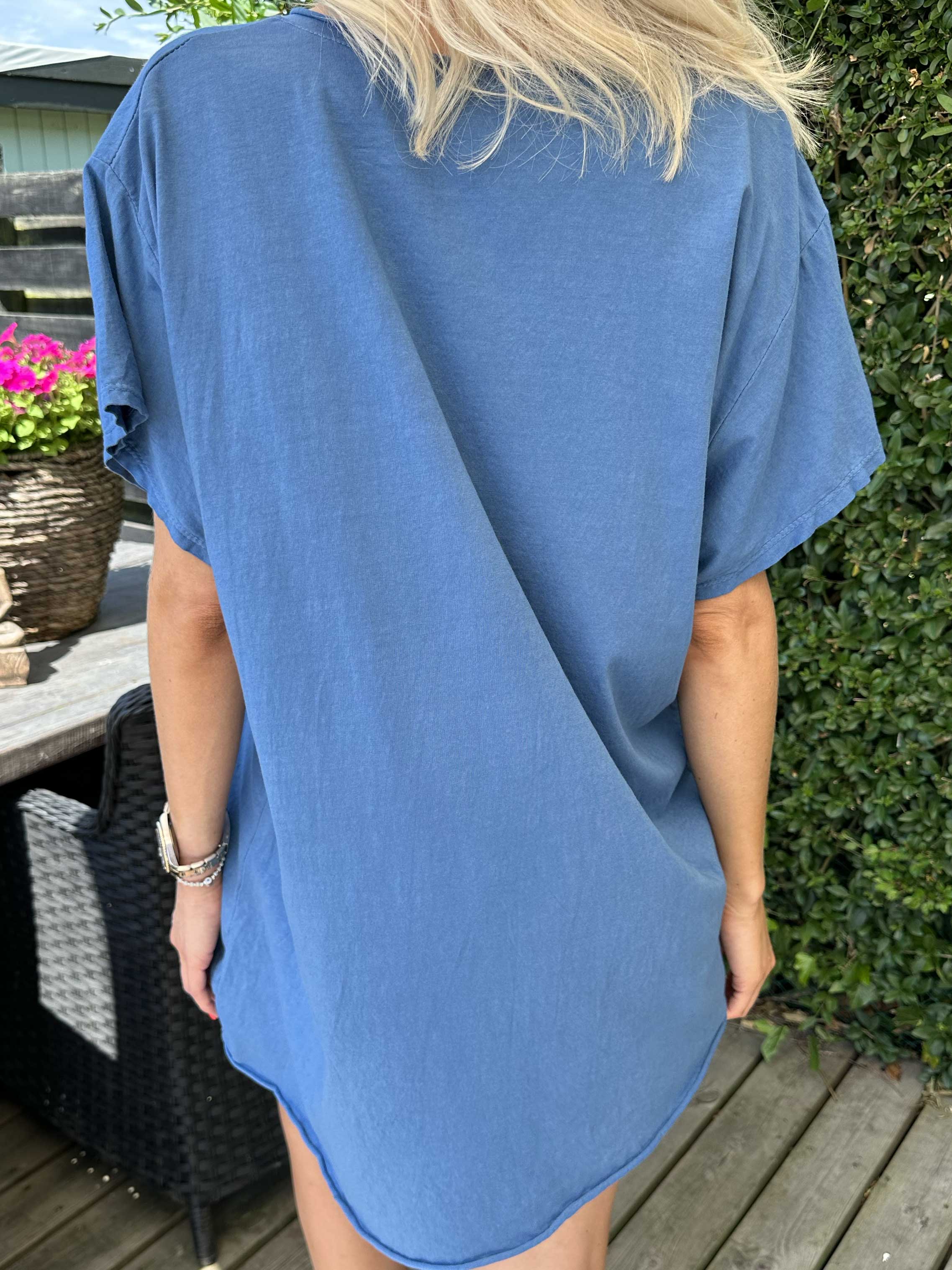 Alison - T-shirt i bomuld med v-udskæring